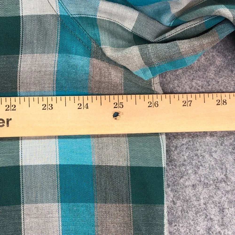 The North Face Mens XL Blue Plaid Cotton Long Sleeve Shirt Outdoor Hiking